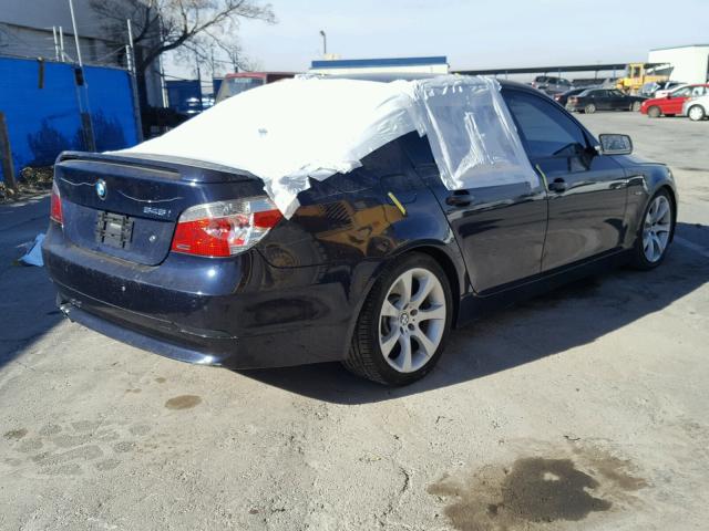 WBANB33545B114844 - 2005 BMW 545 I BLUE photo 4