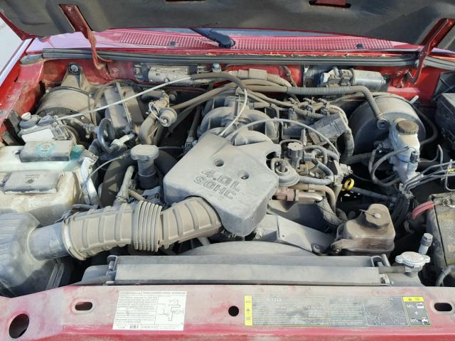 1FTZR45E84PB31408 - 2004 FORD RANGER SUP RED photo 7