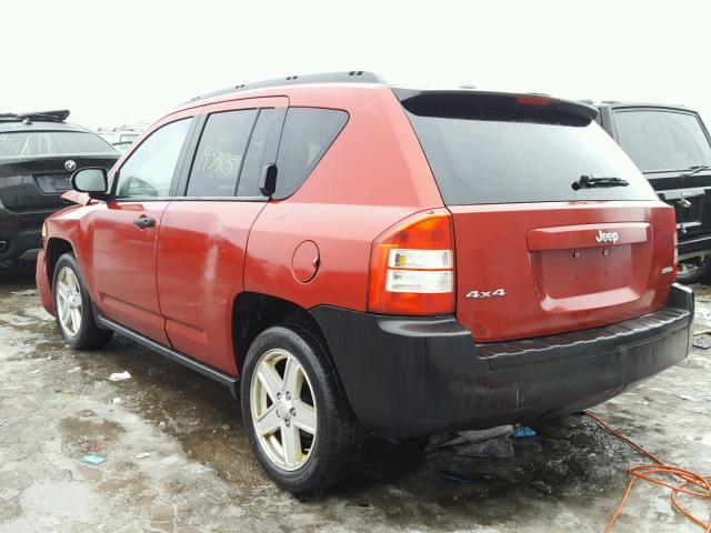 1J8FF57W57D142551 - 2007 JEEP COMPASS LI RED photo 3