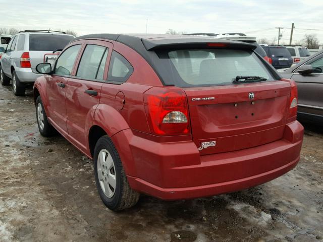 1B3HB28B97D134296 - 2007 DODGE CALIBER RED photo 3