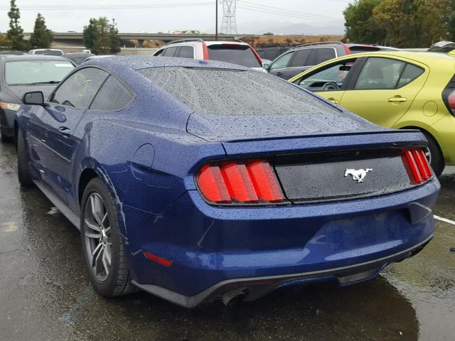 1FA6P8TH3G5274916 - 2016 FORD MUSTANG BLUE photo 3