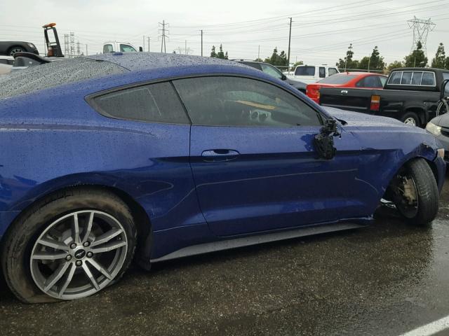 1FA6P8TH3G5274916 - 2016 FORD MUSTANG BLUE photo 9