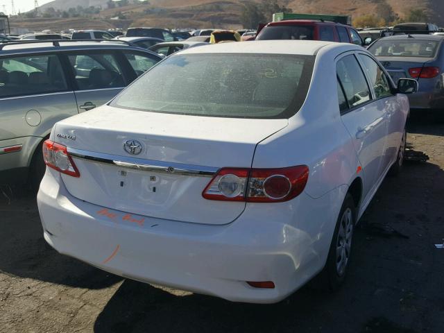 5YFBU4EE3DP173788 - 2013 TOYOTA COROLLA BA WHITE photo 4