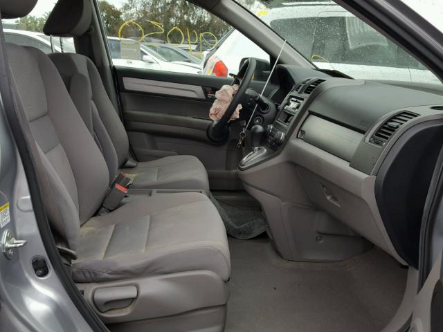 JHLRE3H39AC001899 - 2010 HONDA CR-V LX SILVER photo 5