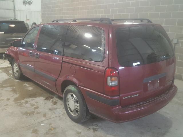 1GNDX03E54D103750 - 2004 CHEVROLET VENTURE MAROON photo 3