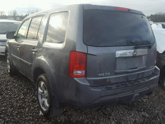 5FNYF4H52DB002316 - 2013 HONDA PILOT EXL GRAY photo 3