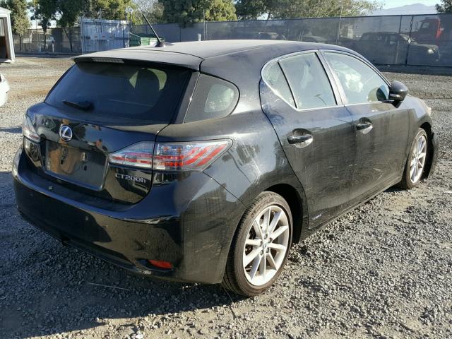 JTHKD5BH7D2156803 - 2013 LEXUS CT 200 BLACK photo 4