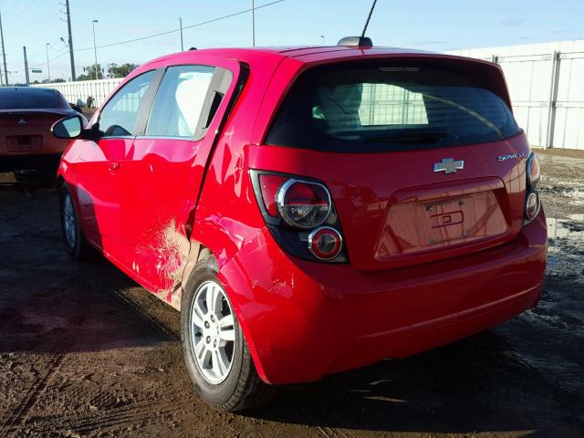 1G1JC6SHXF4108184 - 2015 CHEVROLET SONIC LT RED photo 3