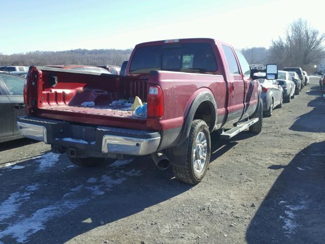 1FT8W3BT7FED53793 - 2015 FORD F350 SUPER BURGUNDY photo 4