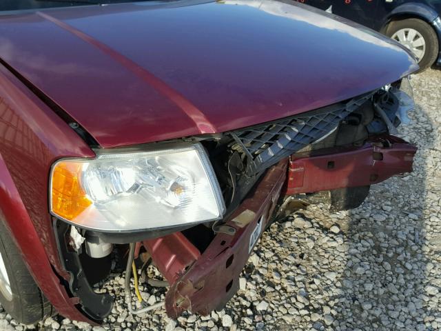 1FMZK03167GA10633 - 2007 FORD FREESTYLE MAROON photo 9