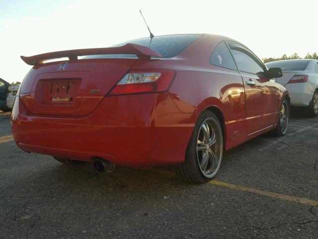 2HGFG21556H710058 - 2006 HONDA CIVIC SI RED photo 4