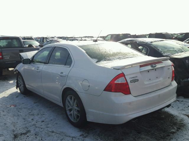 3FAHP0JG8CR162429 - 2012 FORD FUSION SEL WHITE photo 3