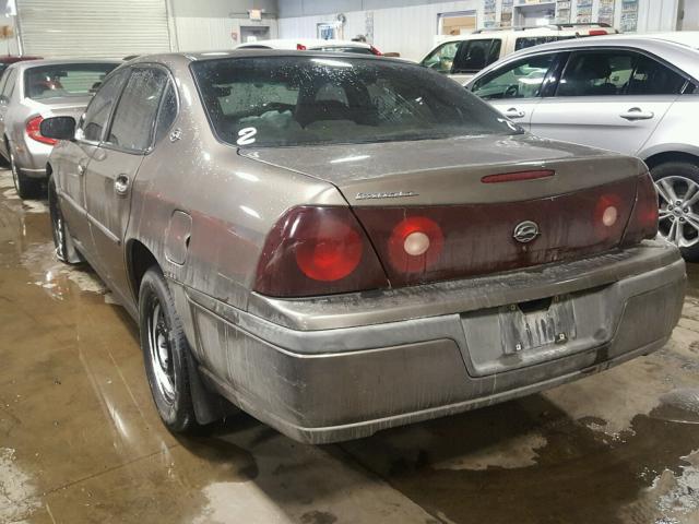 2G1WF55E629108750 - 2002 CHEVROLET IMPALA TAN photo 3