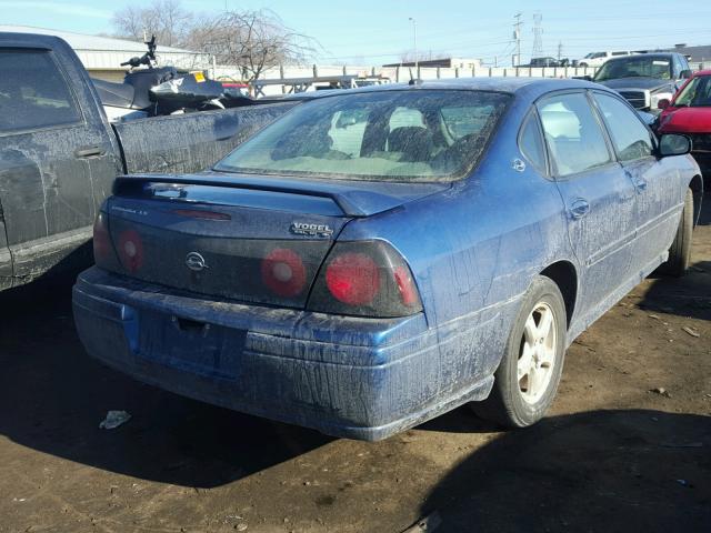 2G1WH55K959390807 - 2005 CHEVROLET IMPALA LS BLUE photo 4