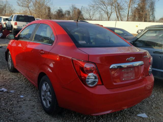 1G1JC5SH4D4204142 - 2013 CHEVROLET SONIC LT RED photo 3