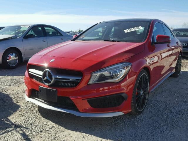 WDDSJ5CB1EN118882 - 2014 MERCEDES-BENZ CLA 45 AMG RED photo 2