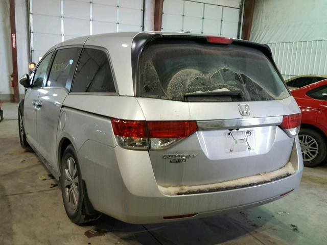 5FNRL5H63EB105239 - 2014 HONDA ODYSSEY EX SILVER photo 3