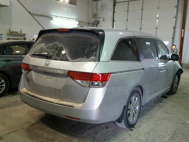 5FNRL5H63EB105239 - 2014 HONDA ODYSSEY EX SILVER photo 4