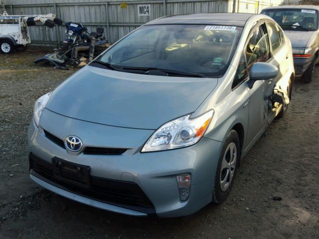 JTDKN3DU9D1624565 - 2013 TOYOTA PRIUS TURQUOISE photo 2