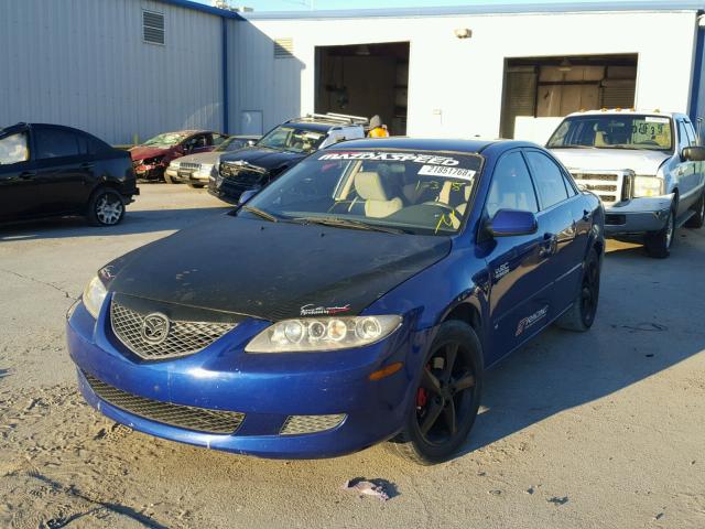 1YVFP80D545N36159 - 2004 MAZDA 6 S BLUE photo 2