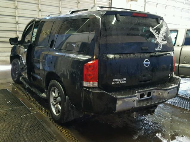 5N1AA08B34N745126 - 2004 NISSAN ARMADA SE BLACK photo 3