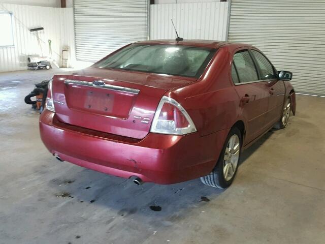 3FAHP02197R166814 - 2007 FORD FUSION SEL RED photo 4