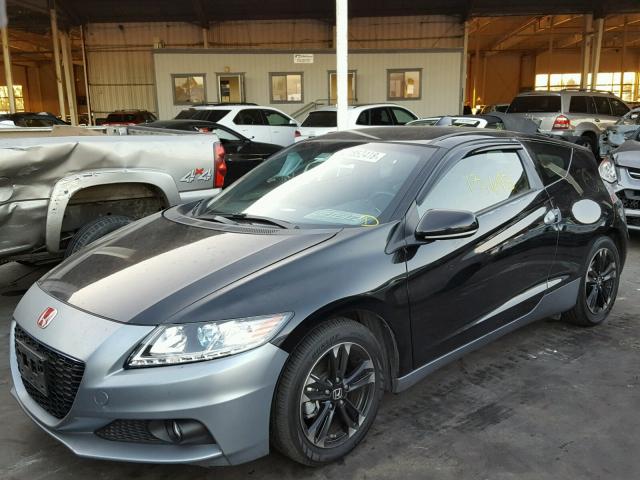 JHMZF1D62FS002547 - 2015 HONDA CR-Z EX BLACK photo 2