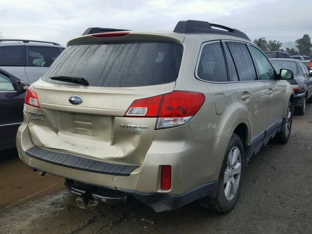 4S4BRBKC5A3360281 - 2010 SUBARU OUTBACK 2. GOLD photo 4