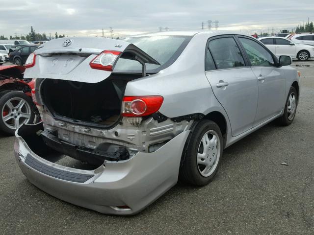 5YFBU4EE2DP181199 - 2013 TOYOTA COROLLA BA SILVER photo 4