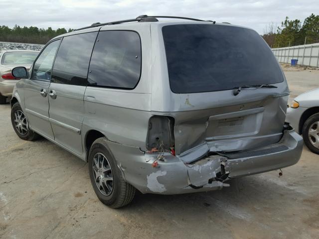 KNDUP131146594690 - 2004 KIA SEDONA EX GRAY photo 3