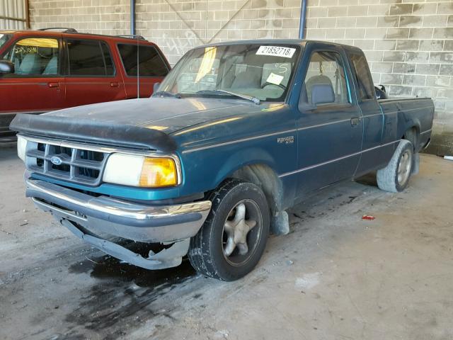 1FTCR14A9RPB39463 - 1994 FORD RANGER SUP GREEN photo 2