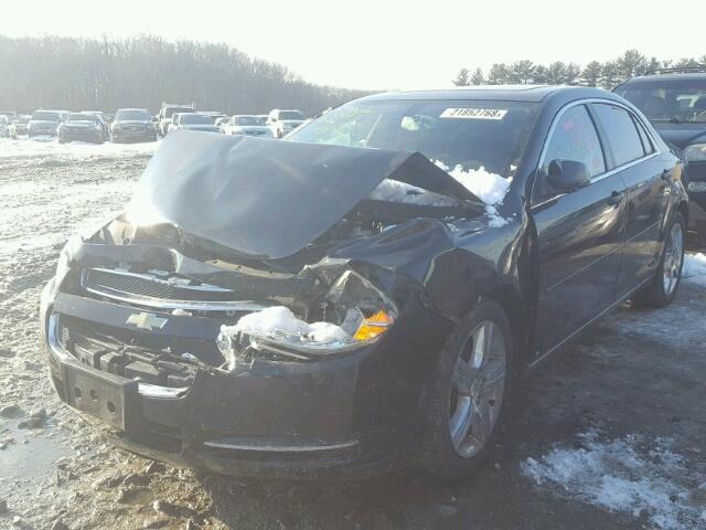 1G1ZH57B694252452 - 2009 CHEVROLET MALIBU 1LT BLACK photo 2