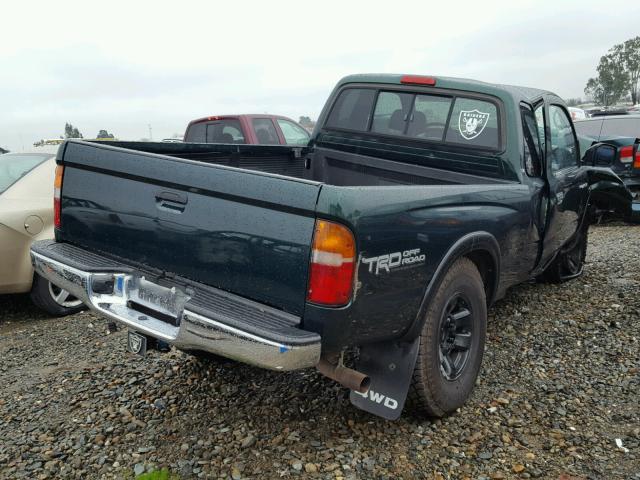 4TAWN72N5YZ668523 - 2000 TOYOTA TACOMA XTR GREEN photo 4