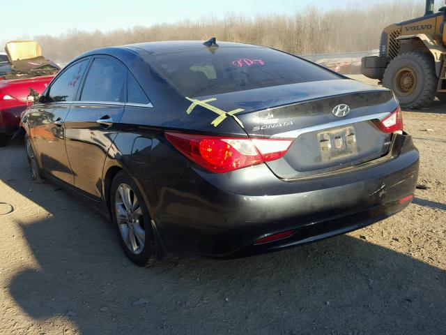 5NPEC4AC4CH478099 - 2012 HYUNDAI SONATA SE BLACK photo 3