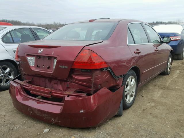 1HGCM56856A162741 - 2006 HONDA ACCORD EX RED photo 4