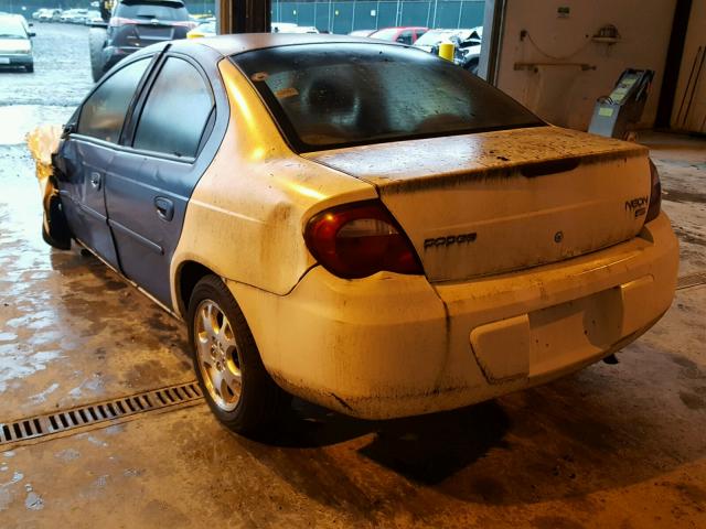 1B3ES56C95D285961 - 2005 DODGE NEON SXT WHITE photo 3