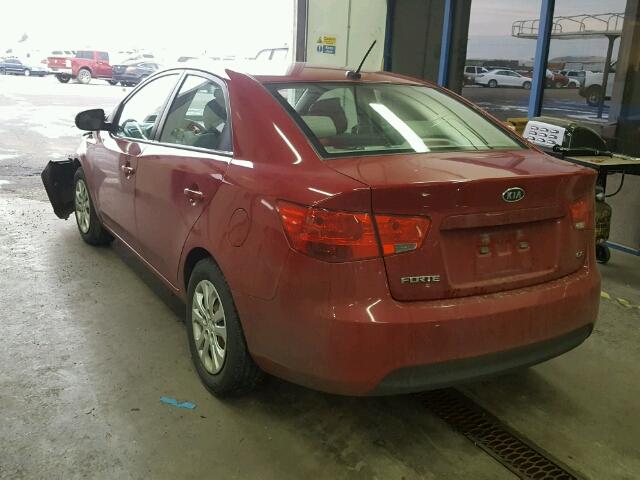 KNAFU4A23D5686479 - 2013 KIA FORTE EX MAROON photo 3