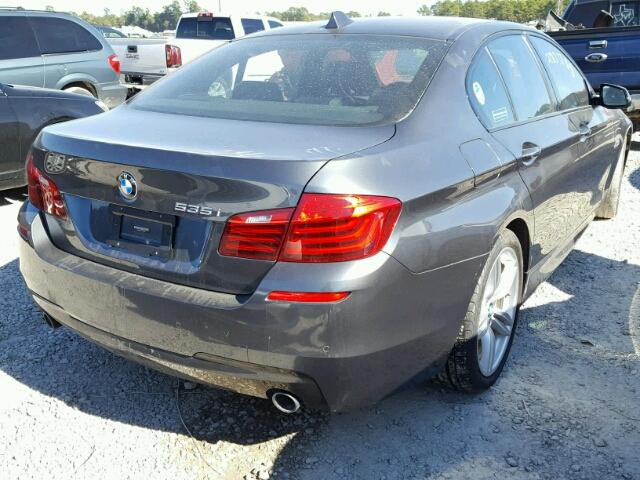 WBA5B1C51FG126975 - 2015 BMW 535 I GRAY photo 4