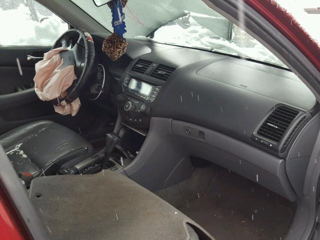 1HGCM66524A086078 - 2004 HONDA ACCORD EX RED photo 5