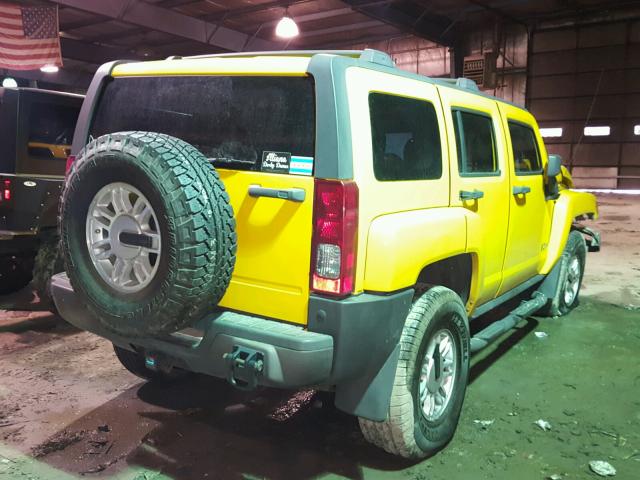 5GTDN136868191548 - 2006 HUMMER H3 YELLOW photo 4