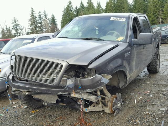 1FTRW14W05FA49259 - 2005 FORD F150 SUPER GRAY photo 2