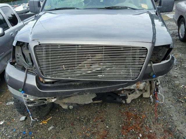 1FTRW14W05FA49259 - 2005 FORD F150 SUPER GRAY photo 7