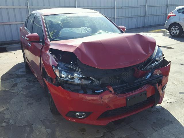 3N1AB7AP0GY323583 - 2016 NISSAN SENTRA S RED photo 1