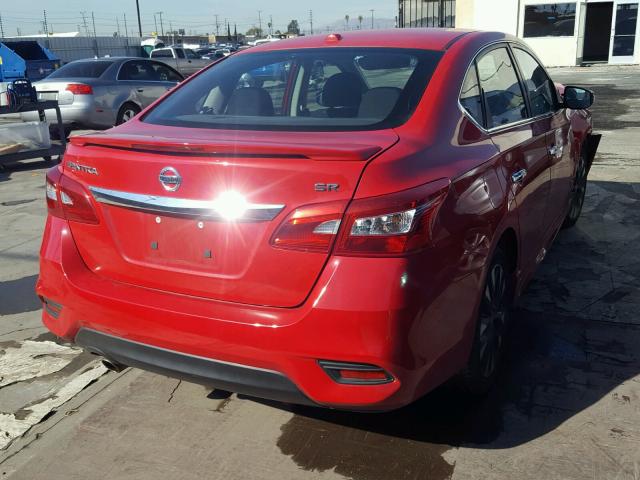 3N1AB7AP0GY323583 - 2016 NISSAN SENTRA S RED photo 4