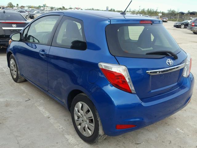 JTDJTUD32CD512623 - 2012 TOYOTA YARIS BLUE photo 3