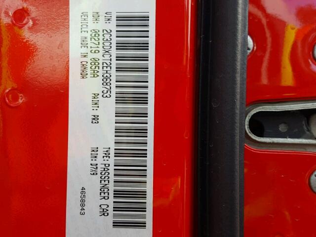 2C3CDXCT2EH368753 - 2014 DODGE CHARGER R/ RED photo 10