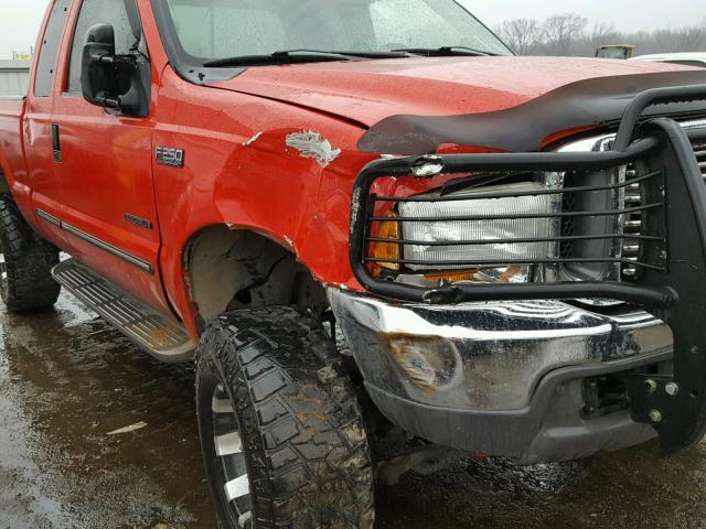 1FTNX21F6YEB54792 - 2000 FORD F250 SUPER RED photo 9