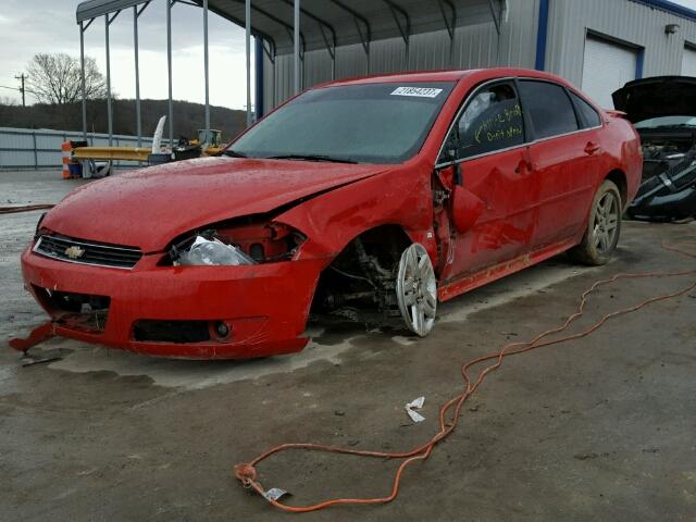 2G1WC57M991166048 - 2009 CHEVROLET IMPALA 2LT RED photo 2