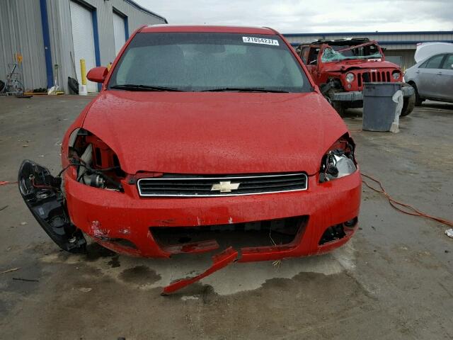 2G1WC57M991166048 - 2009 CHEVROLET IMPALA 2LT RED photo 9