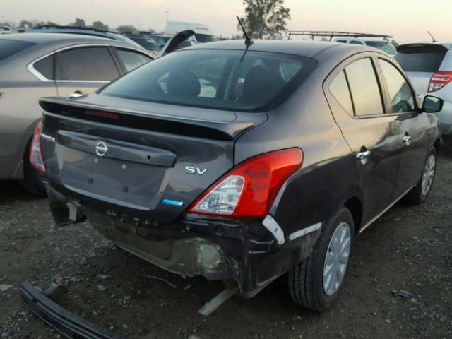 3N1CN7AP2FL822302 - 2015 NISSAN VERSA S GRAY photo 4